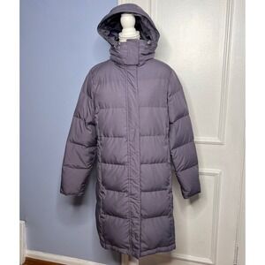 L.L. Bean Ultrawarm Coat Down Puffer Long Parka Hooded Purple Women's Size M